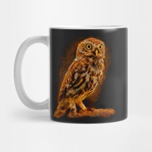Big-eyed owl, owl symbol of wisdom Mug